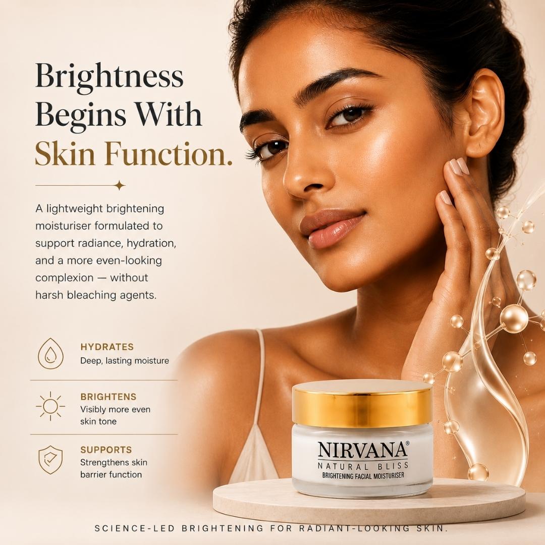 Brightening Facial Moisturiser - Nirvana Natural Bliss Luxury Skincare