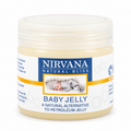 A jar of Nirvana Natural Bliss Baby Jelly, a natural alternative to petroleum jelly, shown on a clean white background.