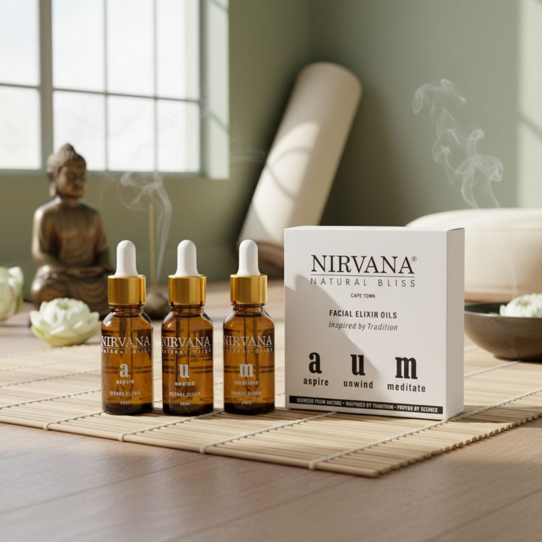 Nirvana Natural Bliss AUM Elixir Oils – Ayurvedic Botanical Facial Oils for Balance, Glow & Skin Nourishment
