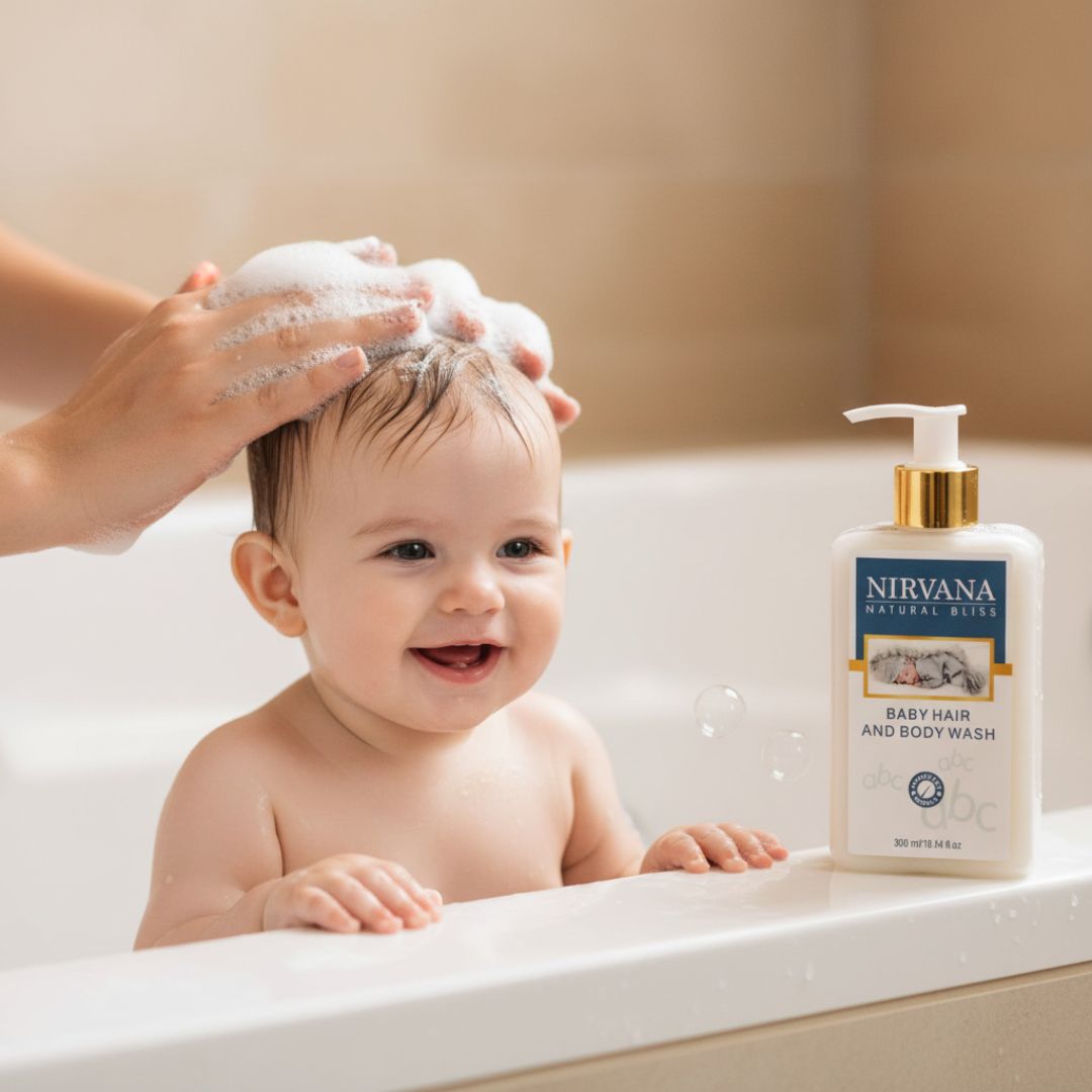 Baby Hair & Body Wash – Gentle, Moisturising & Tear - Free | Nirvana Natural Bliss - Nirvana Natural Bliss Luxury Skincare