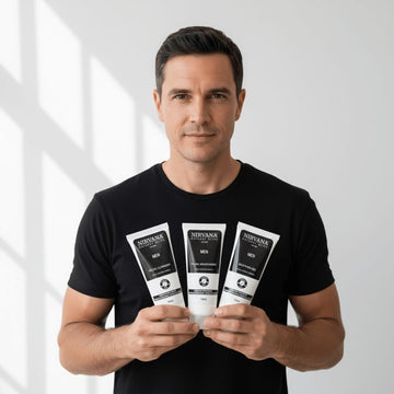 Nirvana Natural Bliss Men’s Triple Action Skincare System – Cleanse, Hydrate & Soothe Routine for Daily Men’s Grooming