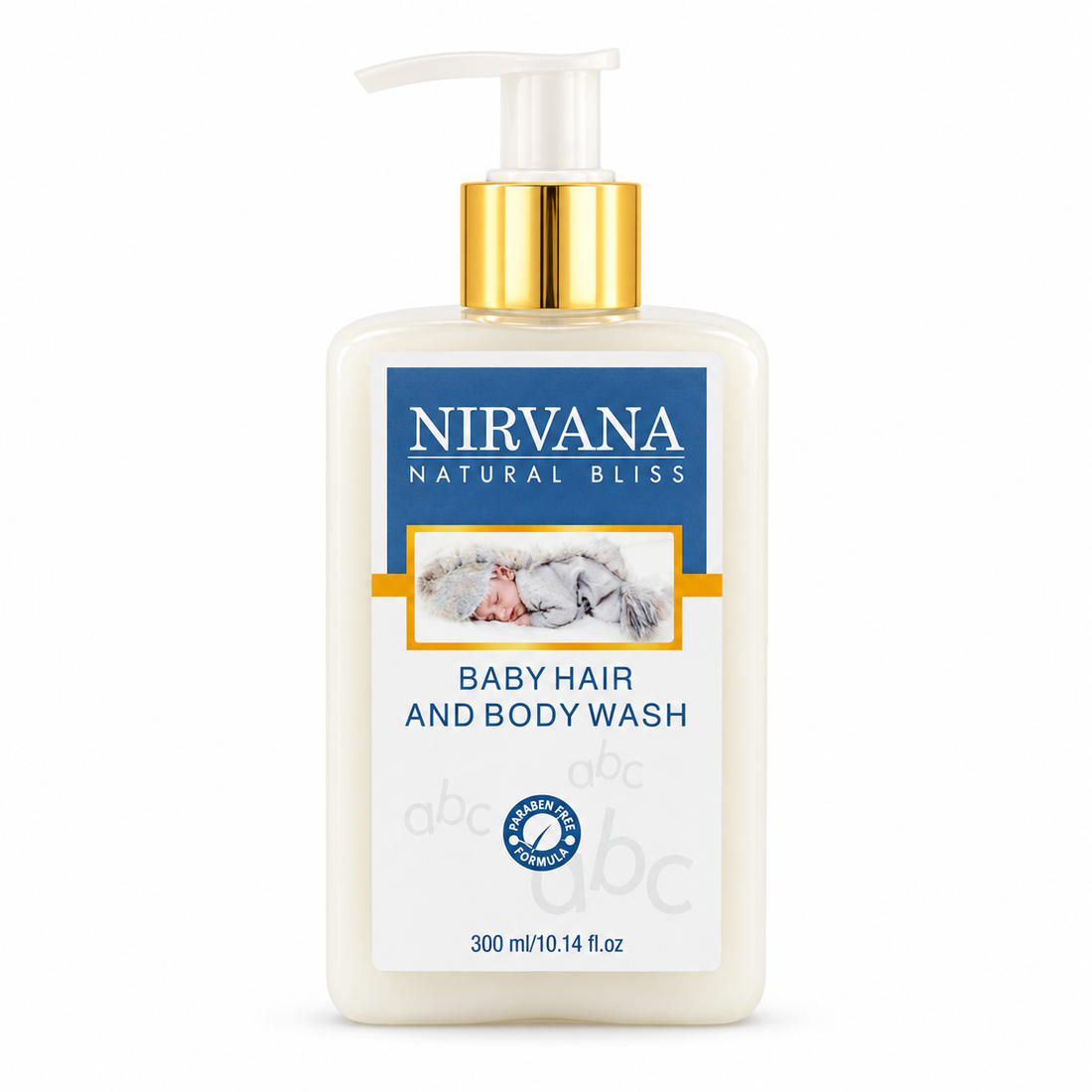 Nirvana Natural Bliss Baby Hair and Body Wash in a 300 ml (10.14 fl.