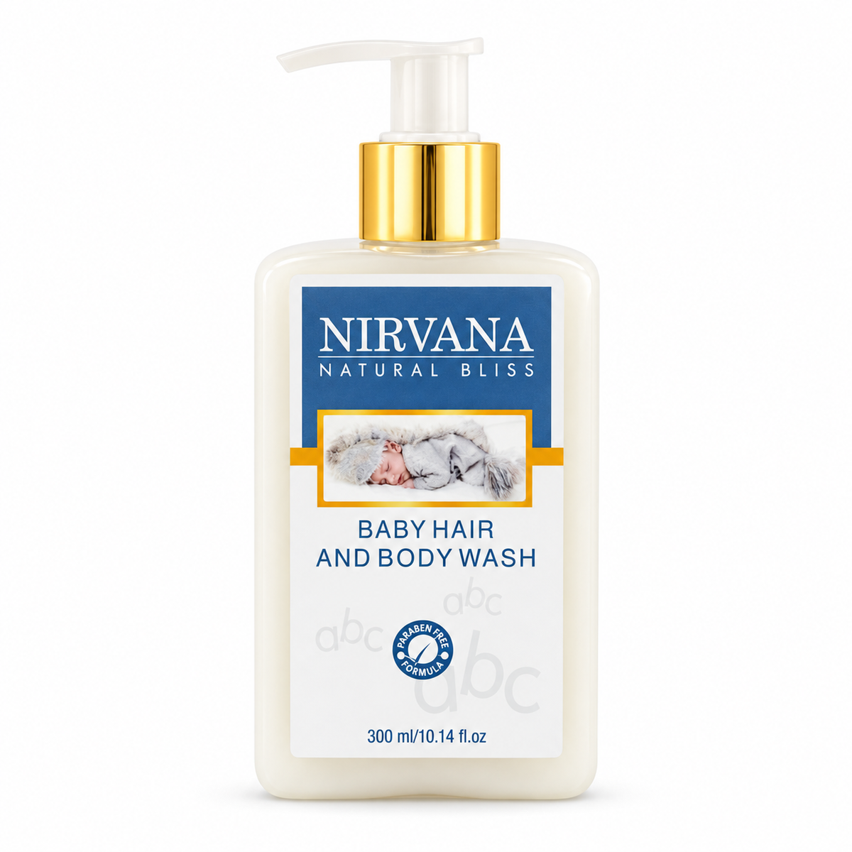 Nirvana Natural Bliss Baby Hair and Body Wash in a 300 ml (10.14 fl.