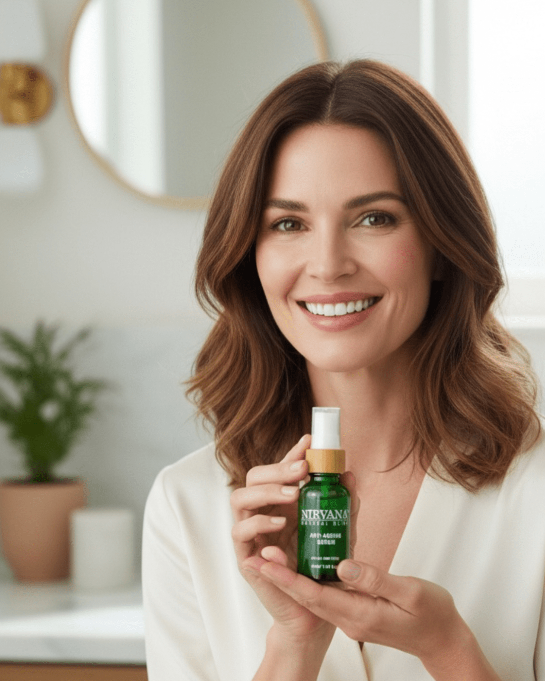 Anti - Ageing Serum with Bakuchiol, Hyaluronic Acid & Squalene – Retinol Alternative for Fine Lines, Wrinkles & Uneven Skin Tone – Firming & Hydrating | Nirvana Natural Bliss - Nirvana Natural Bliss Luxury Skincare