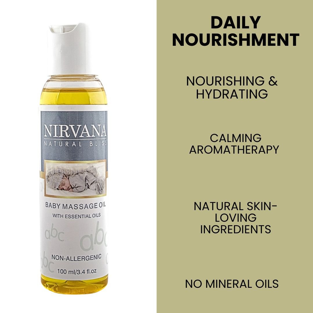 Baby Massage Oil - Nirvana Natural Bliss Luxury Vegan Skincare & Health Co.