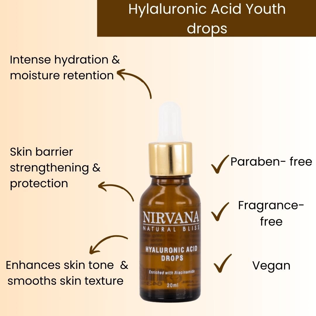 Hyaluronic Acid Youth Drops - Nirvana Natural Bliss Luxury Skincare