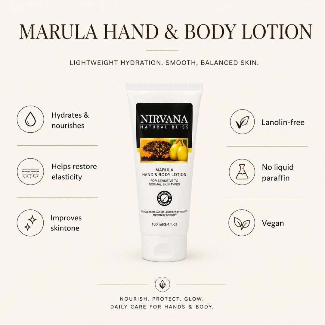 Marula Hand and Body lotion - Nirvana Natural Bliss Luxury Vegan Skincare & Health Co.