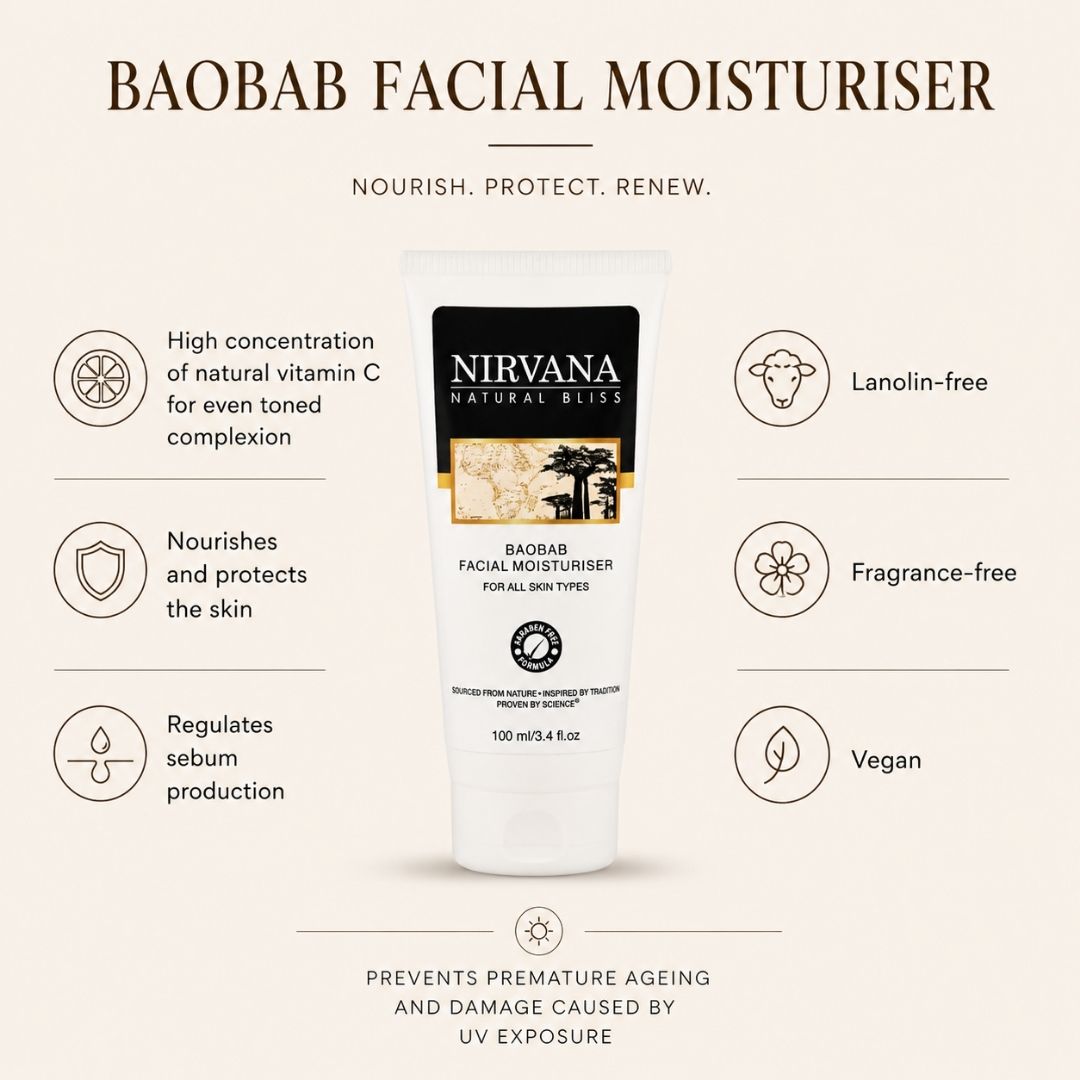 Baobab Facial Moisturiser - Nirvana Natural Bliss Luxury Skincare