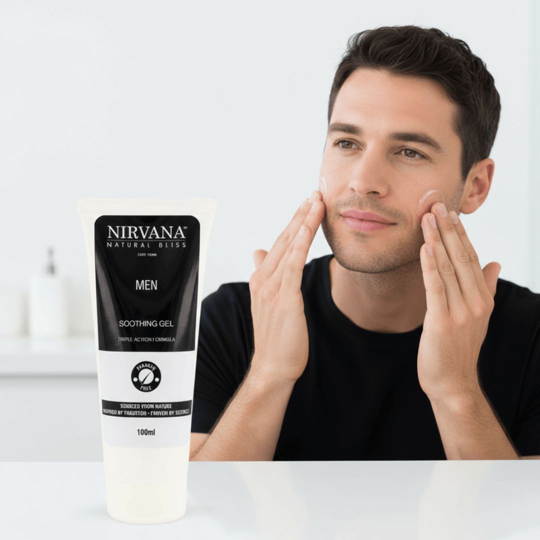 Men's Triple Action Soothing Gel - Nirvana Natural Bliss Luxury Skincare