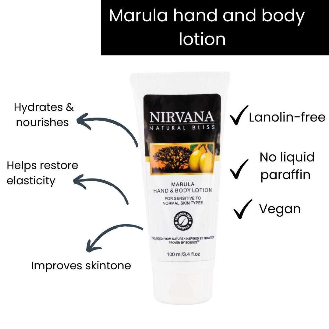 Marula Hand and Body lotion - Nirvana Natural Bliss Luxury Skincare