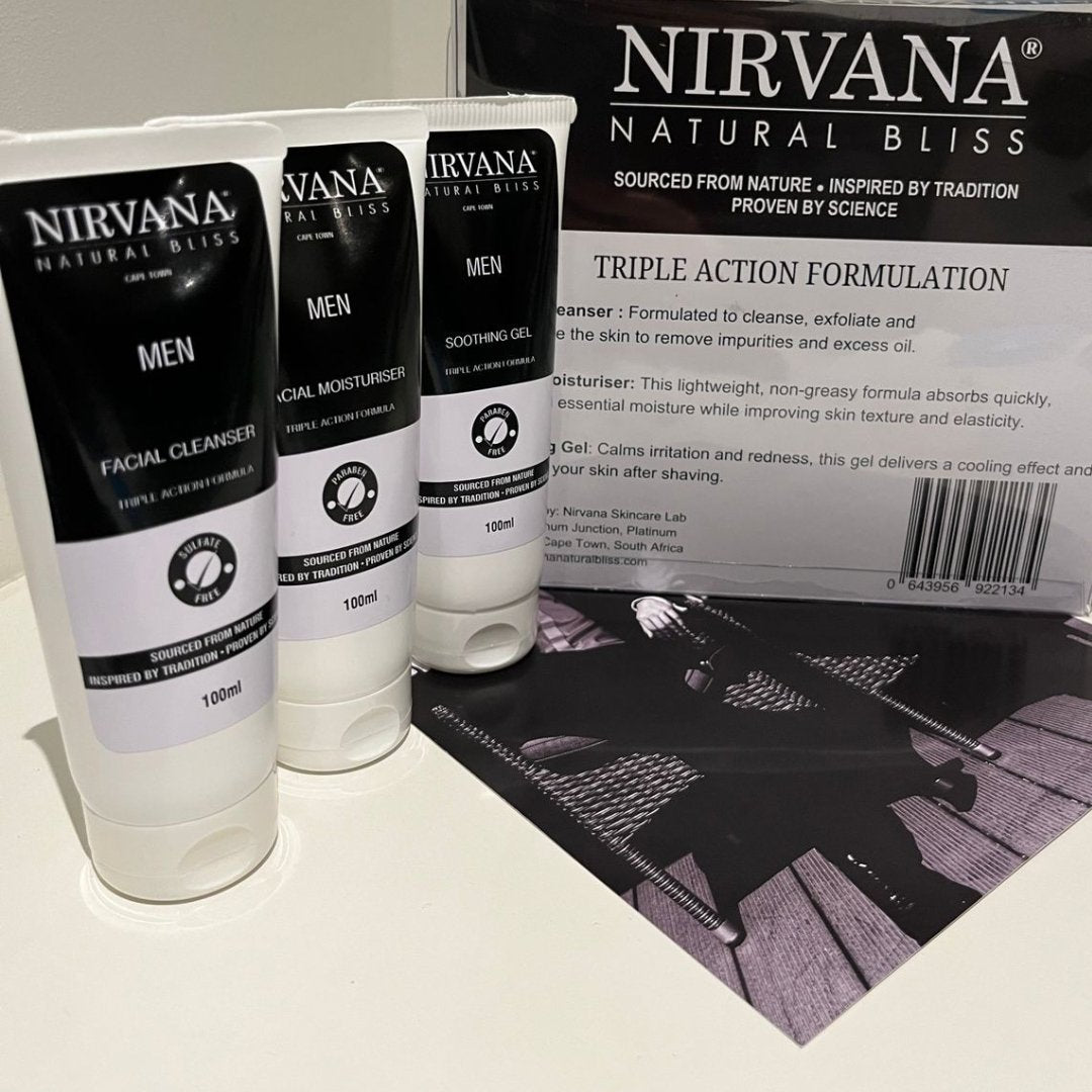 Men's Skincare Essentials Set - Nirvana Natural Bliss Luxury Vegan Skincare & Health Co.