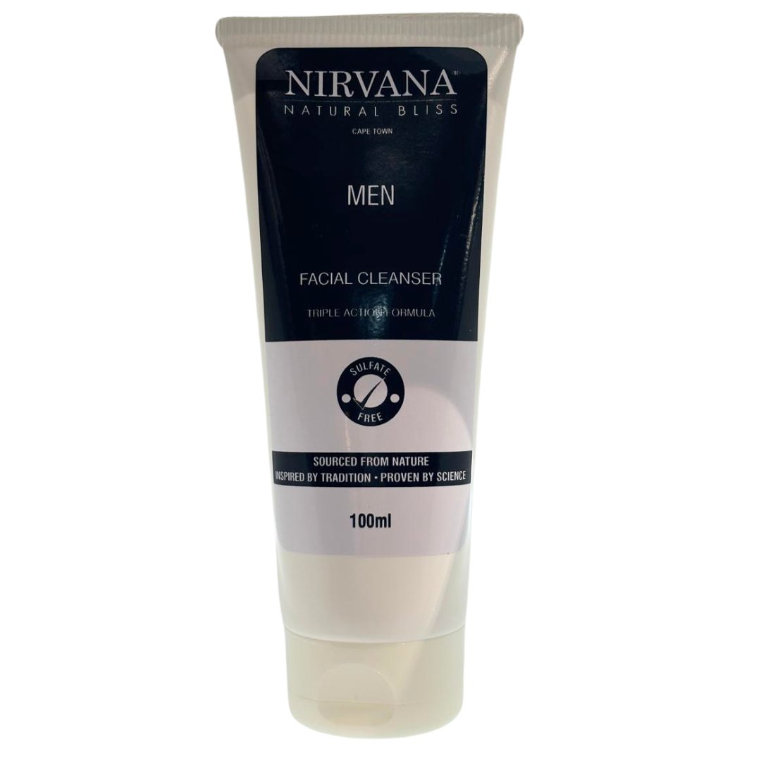 Men's Triple Action Facial Cleanser - Nirvana Natural Bliss Luxury Vegan Skincare & Health Co.