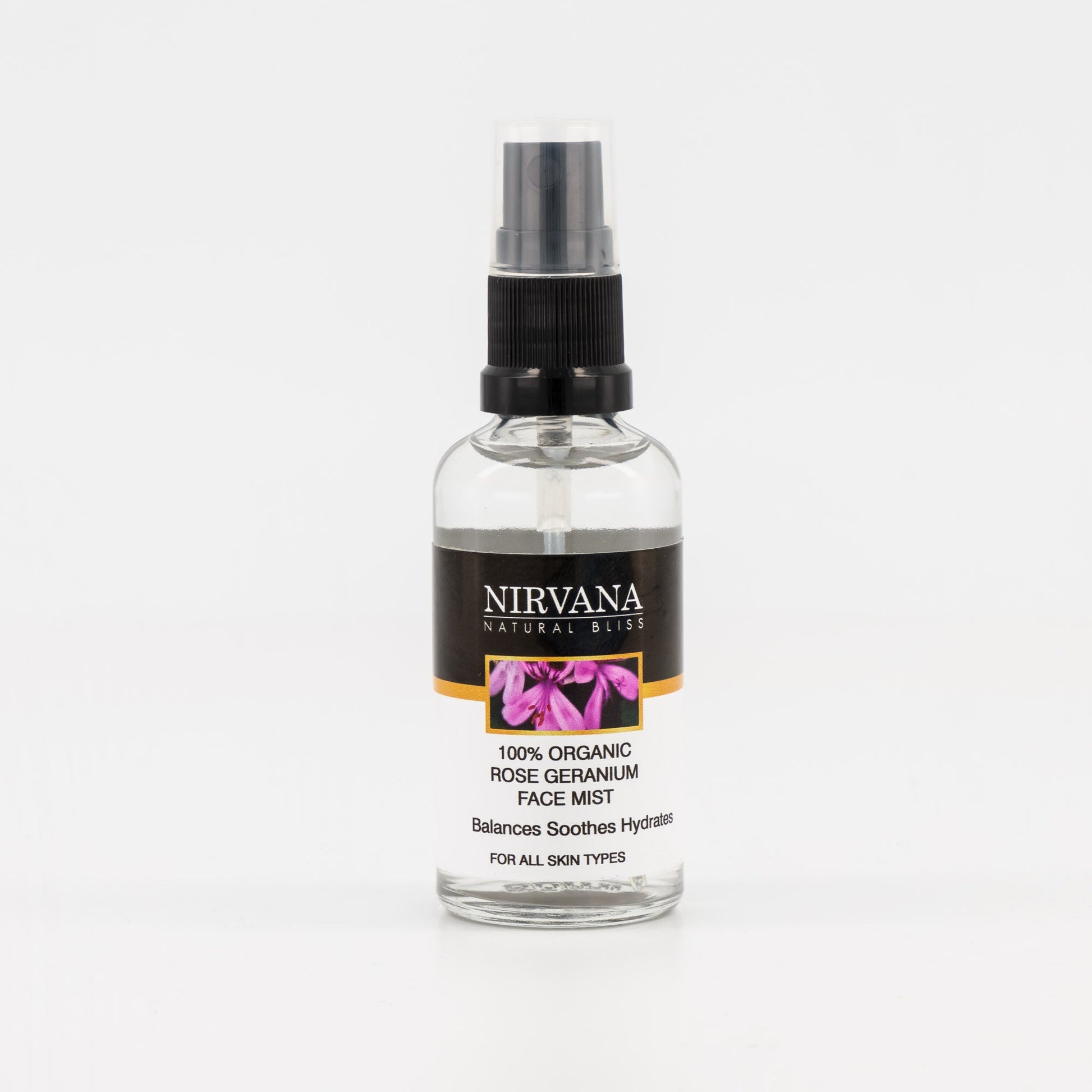 Organic Rose Geranium Facial Mist - Nirvana Natural Bliss Luxury Skincare