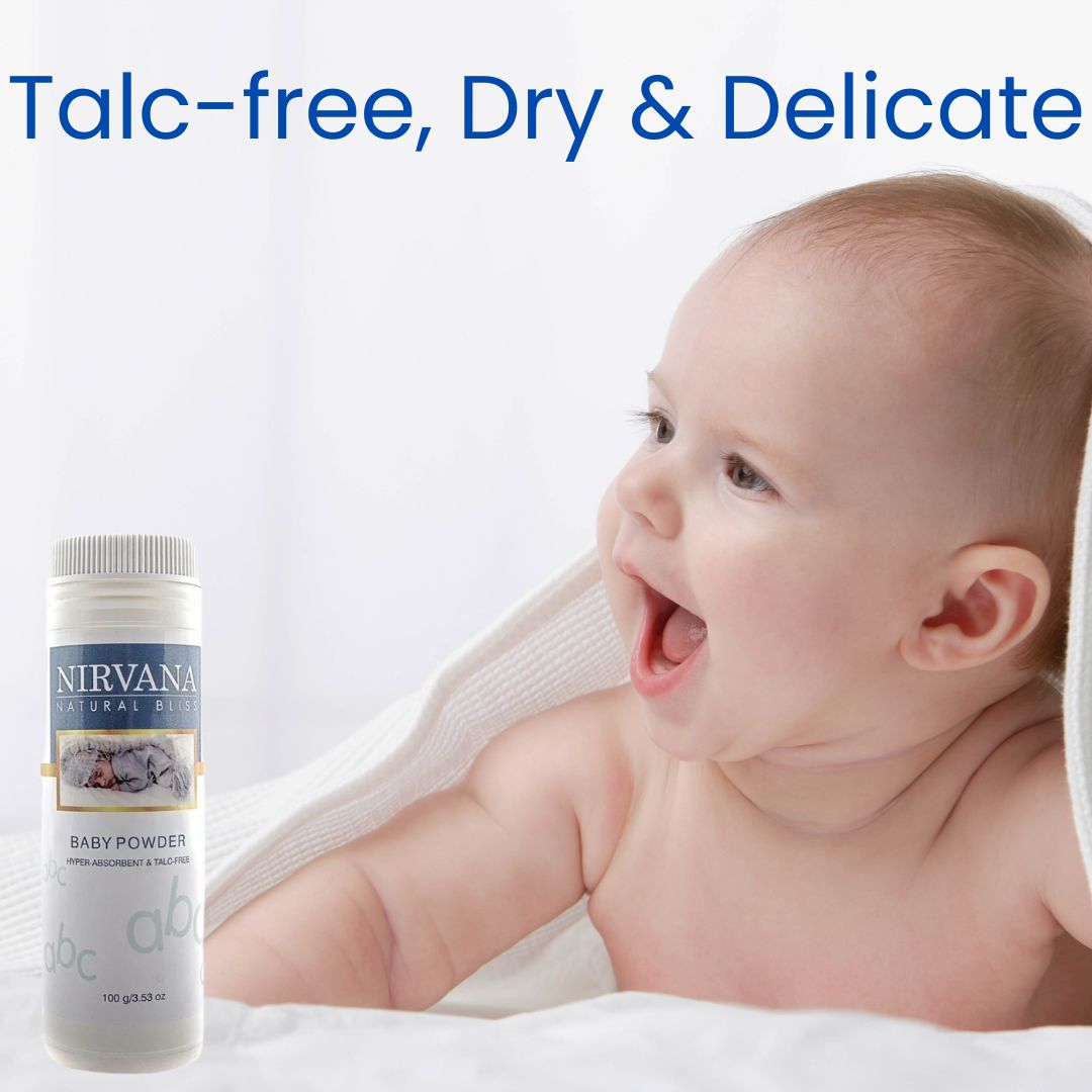 Talc-free Baby Powder - Nirvana Natural Bliss Luxury Vegan Skincare & Health Co.