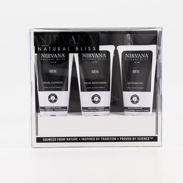 Triple Action Men's Skincare Essentials Set - Nirvana Natural Bliss Luxury Skincare