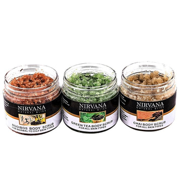 Exotic Trio of Tea Scrubs - Nirvana Natural Bliss Luxury Vegan Skincare & Health Co.